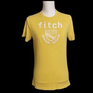 Abercrombie and Fitch yellow logo T-shirt size Boy Large